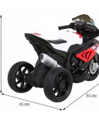 BMW Motocicleta electrica pentru copii HP4 rosu 70w cu panou audio lumini scaun piele 81x41x52 cm