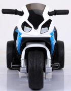BMW Motocicleta electrica pentru copii S1000RR Albastru 69x44x36.5 cm varsta 1.5-4 ani roti si scaun din plastic putere 25W