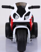 BMW Motocicleta electrica pentru copii S1000RR Rosu 69x44x36.5 cm varsta 1.5-4 ani roti si scaun din plastic putere 25W