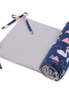 Bobono Aparatoare universala pentru patut Swans Navy Blue