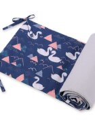 Bobono Aparatoare universala pentru patut Swans Navy Blue