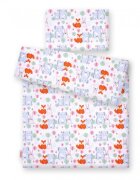 Bobono Lenjerie patut 3 piese cu protectie laterala Funny Elephants