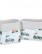 Bobono Set 2 cosuri pentru depozitare jucarii si accesorii Mint Rabbits