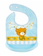 Bocioland Baveta impermeabila cu buzunar detasabil 21x21 cm Bear