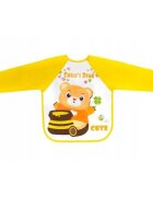 Bocioland Baveta impermeabila cu maneci lungi 40x35 cm Teddy Bear