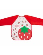 Bocioland Baveta impermeabila cu maneci lungi Strawberry