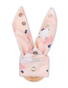 Bocioland Bavetica tip bandana Dancer Pink cu inel de dentitierealizata din bumbac 100fixare cu capse