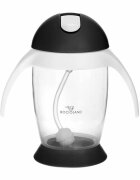 Bocioland Cana de apa cu pai si manere 300 ml 6 luni+ Black