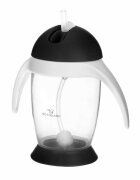 Bocioland Cana de apa cu pai si manere 300 ml 6 luni+ Black