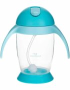 Bocioland Cana de apa cu pai si manere 300 ml 6 luni+ Blue