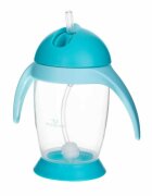 Bocioland Cana de apa cu pai si manere 300 ml 6 luni+ Blue