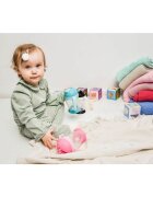 Bocioland Cana de apa cu pai si manere 300 ml 6 luni+ Pink