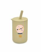 Bocioland Cana din silicon cu pai 150 ml fara BPA 6 luni+ Ballon