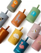 Bocioland Cana din silicon cu pai 150 ml fara BPA 6 luni+ Giraffe