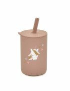 Bocioland Cana din silicon Unicorn cu pai capacitate 150 ml fara BPA recomandata de la 6 luni