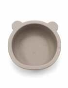 Bocioland Castron cu urechi de ursulet cu ventuze silicon fara BPA 6-36 luni Dark Beige