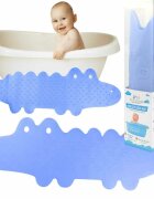 Bocioland Covoras de baie Antiderapant Cu ventuze Silicon 33 x 90 cm Crocodile Blue