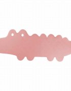 Bocioland Covoras de baie Antiderapant Cu ventuze Silicon 33 x 90 cm Crocodile Pink