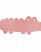 Bocioland Covoras de baie Antiderapant Cu ventuze Silicon 33 x 90 cm Crocodile Pink
