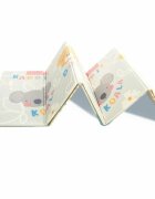 Bocioland Covoras de joaca Grey Elephant pliabil protectie impotriva loviturilor 180 x 150 cm cu Imprimeu pe ambele parti potrivit pentru interior si exterior