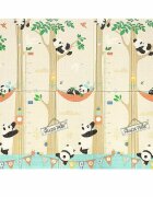 Bocioland Covoras de joaca Panda pliabil protectie impotriva loviturilor 180 x 150 cm cu Imprimeu pe ambele parti potrivit pentru interior si exterior