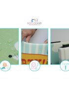 Bocioland Covoras de joaca pliabil City 200x150x1 cm cu doua fetesuprafata impermeabila antiderapanta din spuma XPEhusa depozitare cu maner