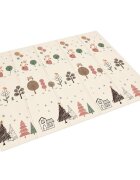 Bocioland Covoras de joaca pliabil Small Bear 200x150x1 cm cu doua fetesuprafata impermeabila antiderapanta din spuma XPEhusa depozitare cu maner