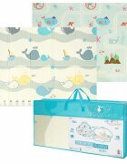 Bocioland Covoras de joaca Water City pliabil protectie impotriva loviturilor 180 x 150 cm cu Imprimeu pe ambele parti potrivit pentru interior si exterior