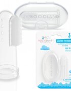 Bocioland Degetar din silicon pentru masarea gingiilor cu carcasa de protectie inclusa