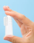 Bocioland Degetar din silicon pentru masarea gingiilor cu carcasa de protectie inclusa