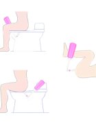 Bocioland Dispozitiv pentru igiena intima postpartum Roz capacitate 500ml 2 capete dus