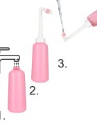 Bocioland Dispozitiv pentru igiena intima postpartum Roz capacitate 500ml 2 capete dus