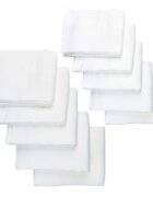 Bocioland Pachet 10 scutece pentru copii Alb 70x80 cm tesatura muselina din bumbac 100 Certificat Oeko-Tex utilizare universala