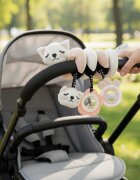 Bocioland Pandantiv senzorial spiralat Kitten pentru atasare la caruciorscaun autopatut cu 3 accesorii interactive incluse