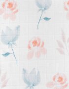 Bocioland Paturica mutifunctionala Bellflowers 120x120 cm tesatura din fibre de bambus super absorbant suprafata catifelata utilizare caruciorpatutscaun automaterial respirabil certificat OEKO-TEX