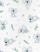 Bocioland Paturica mutifunctionala Koala 120x120 cm tesatura din fibre de bambus super absorbant suprafata catifelata utilizare caruciorpatutscaun automaterial respirabil certificat OEKO-TEX