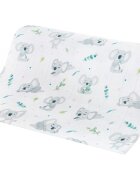 Bocioland Paturica mutifunctionala Koala 120x120 cm tesatura din fibre de bambus super absorbant suprafata catifelata utilizare caruciorpatutscaun automaterial respirabil certificat OEKO-TEX