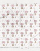 Bocioland Paturica mutifunctionala Koala Pink 110x110 cm tesatura din fibre de bambus super absorbant suprafata catifelata utilizare caruciorpatutscaun automaterial respirabil certificat OEKO-TEX