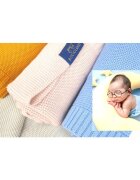 Bocioland Paturica tricotata Paris din bambus si bumbac antialergica si antibacteriana 80 x 100 cm pink