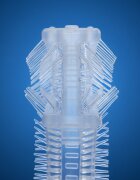 Bocioland Periuta de dinti pentru bebelusi Roz cu forma speciala peri din silicon alimentar maner ergonomic cu ventuza
