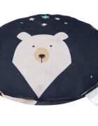 Bocioland Pernuta Polar Bear umpluta cu samburi de cirese 180g husa din bumbac