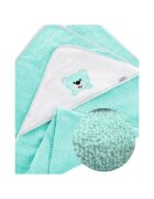 Bocioland Prosop de baie 80x80 cm Teddy Bear Turquoise