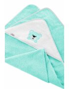 Bocioland Prosop de baie 80x80 cm Teddy Bear Turquoise