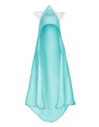 Bocioland Prosop din bumbac terry pentru copii Aqua Cat 80x80 cmgluga brodataurechi decorative
