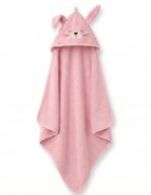 Bocioland Prosop din bumbac terry pentru copii Bunny Pink 95x95 cmgluga brodataurechi decorative100 bumbac