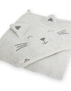 Bocioland Prosop din bumbac terry pentru copii Kitty Grey 95x95 cmgluga brodataurechi decorative100 bumbac