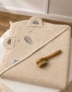 Bocioland Prosop din bumbac terry pentru copii Koala Beige 95x95 cmgluga brodataurechi decorative100 bumbac