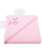 Bocioland Prosop din bumbac terry pentru copii Pink Piggy 80x80 cmgluga brodataurechi decorative