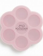 Bocioland Recipient ermetic multiportii Daisy Roz din silicon capac cu inchidere ermetica 7 compartimente compatibil congelator fara BPA