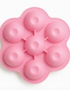 Bocioland Recipient ermetic multiportii Daisy Roz din silicon capac cu inchidere ermetica 7 compartimente compatibil congelator fara BPA